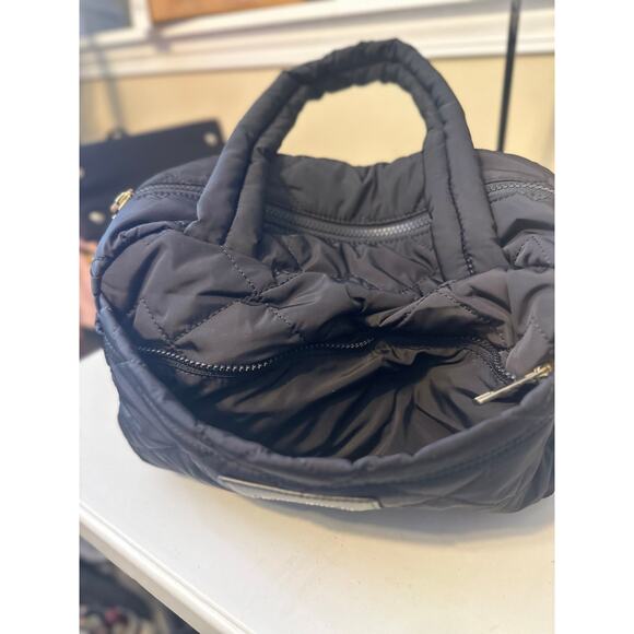 Marc Jacobs Bag Black Quilted Nylon Medium Weekender Duffle Travel Carryon - Picture 6 of 13